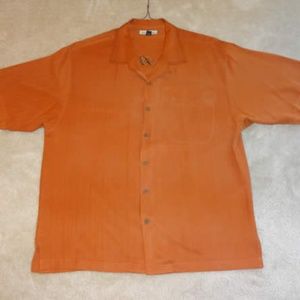 Tommy Bahama 100% Silk Embroidered Camp Shirt XL